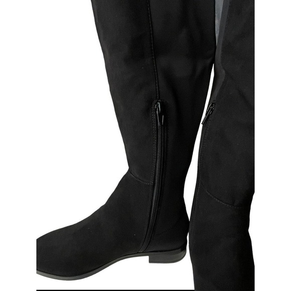 J.Crew NEW Over Knee Boots Microsuede Black Size 7 Stretchy Riding Equestrian - Picture 8 of 10